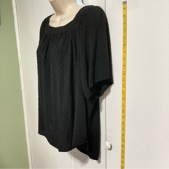 CHELSEA and THEODORE Embroidered Dots Square Neck Babydoll Top Womens XL - Picture 8 of 10